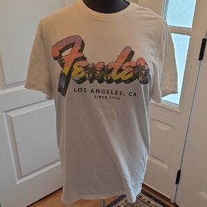 Fender White Graphic Tee for Men